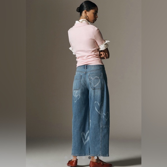 Anthropologie Pilcro Heart Kenna Mid-rise Heritage Barrel Jeans - Picture 3 of 7